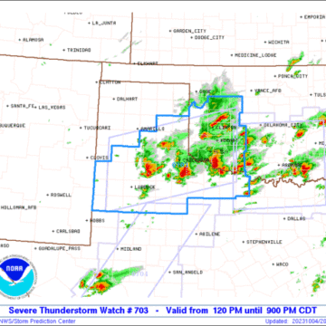 Severe Thunderstorm Watch Oklahoma/Texas Status Reports