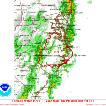 SPC Tornado Watch: North Carolina, Virginia